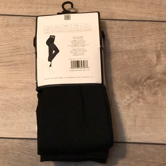 LAUNDRY BY SHELLI SEGAL FAUX FUR SHAPER TIGHTS SZ - LARGE NWT - Picture 5 of 6